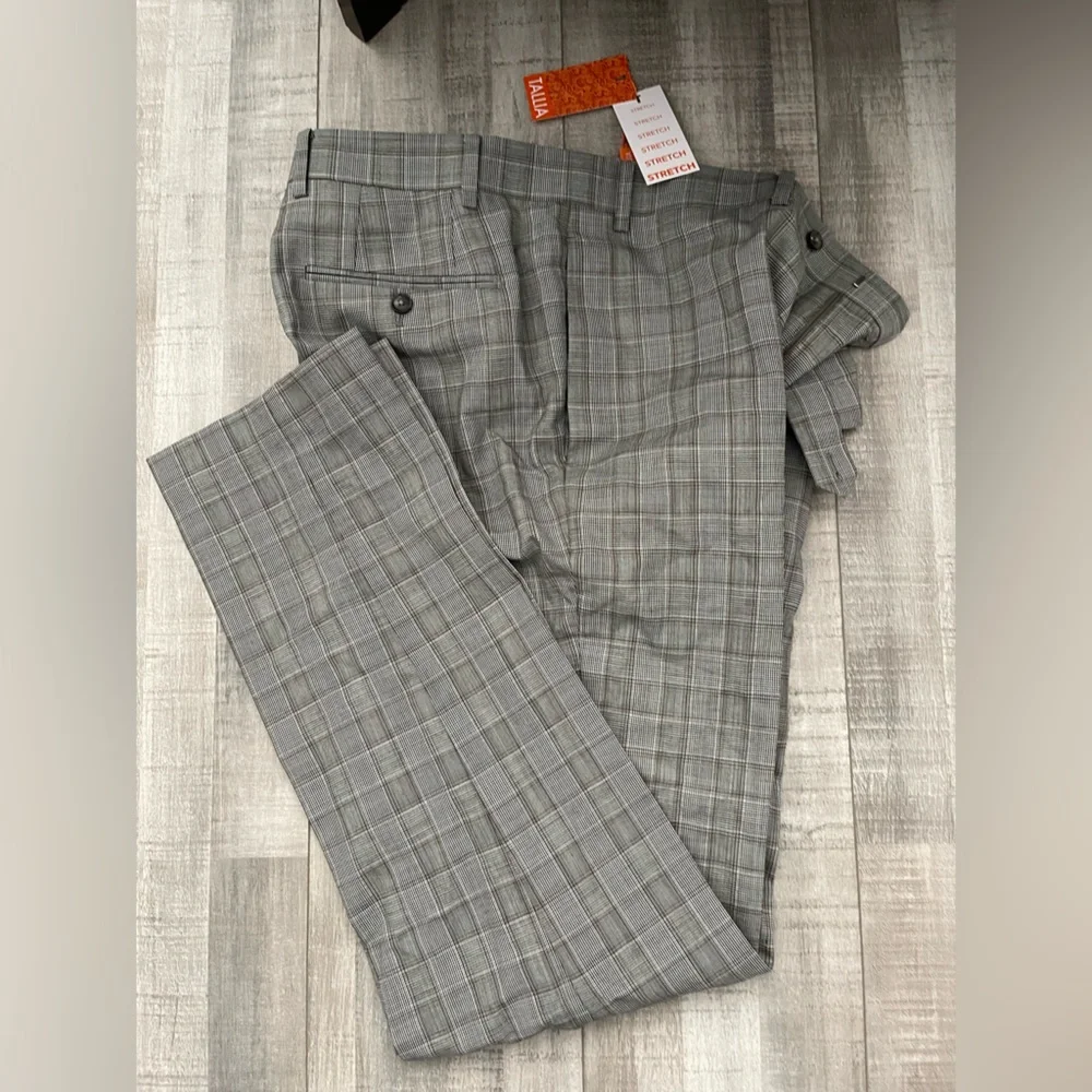 TALLIA Black and White Plaid Pants - Picture 7 of 7